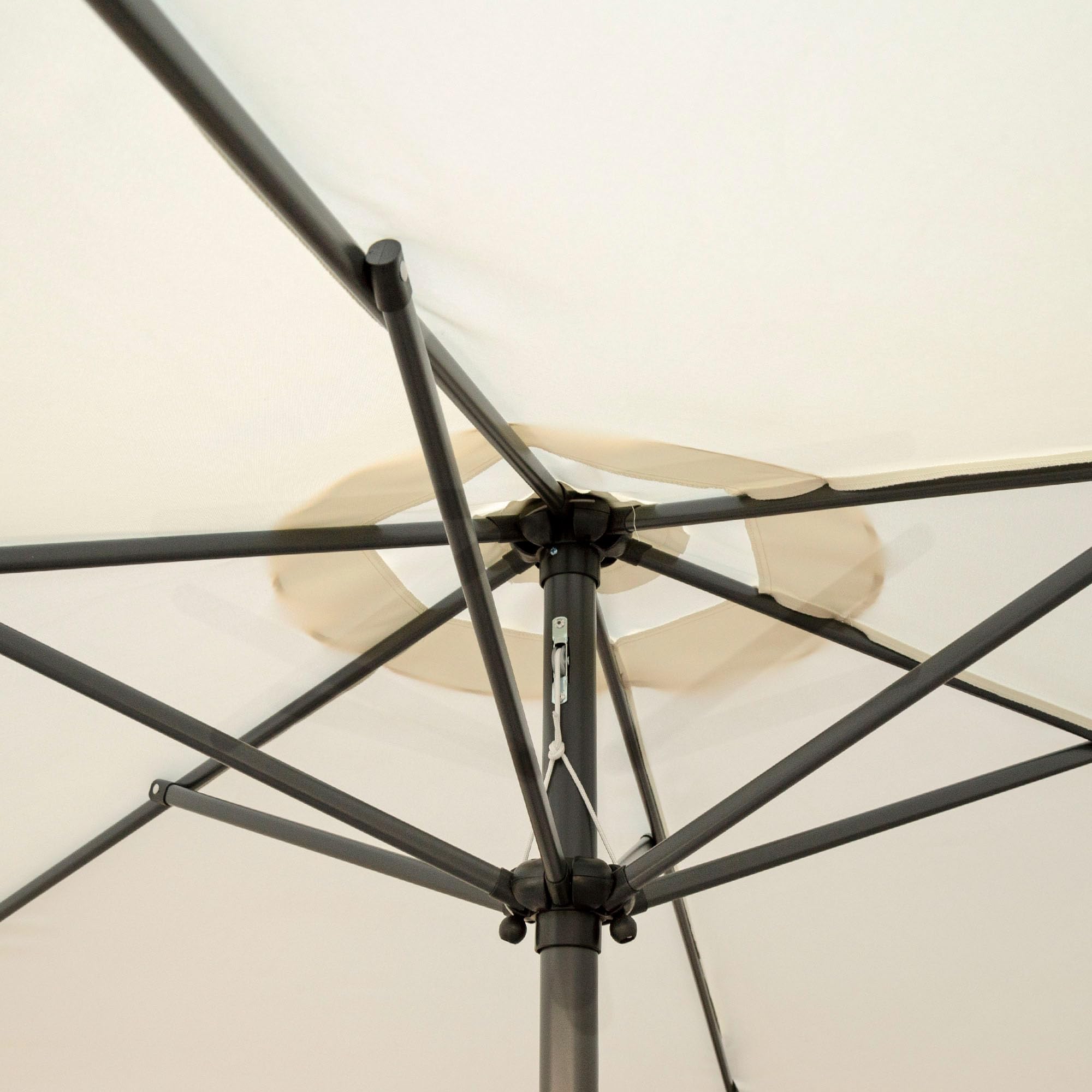AKTIVE Parasol D270 Cm C/chimenea -mastil Aluminio D38mm -crema
