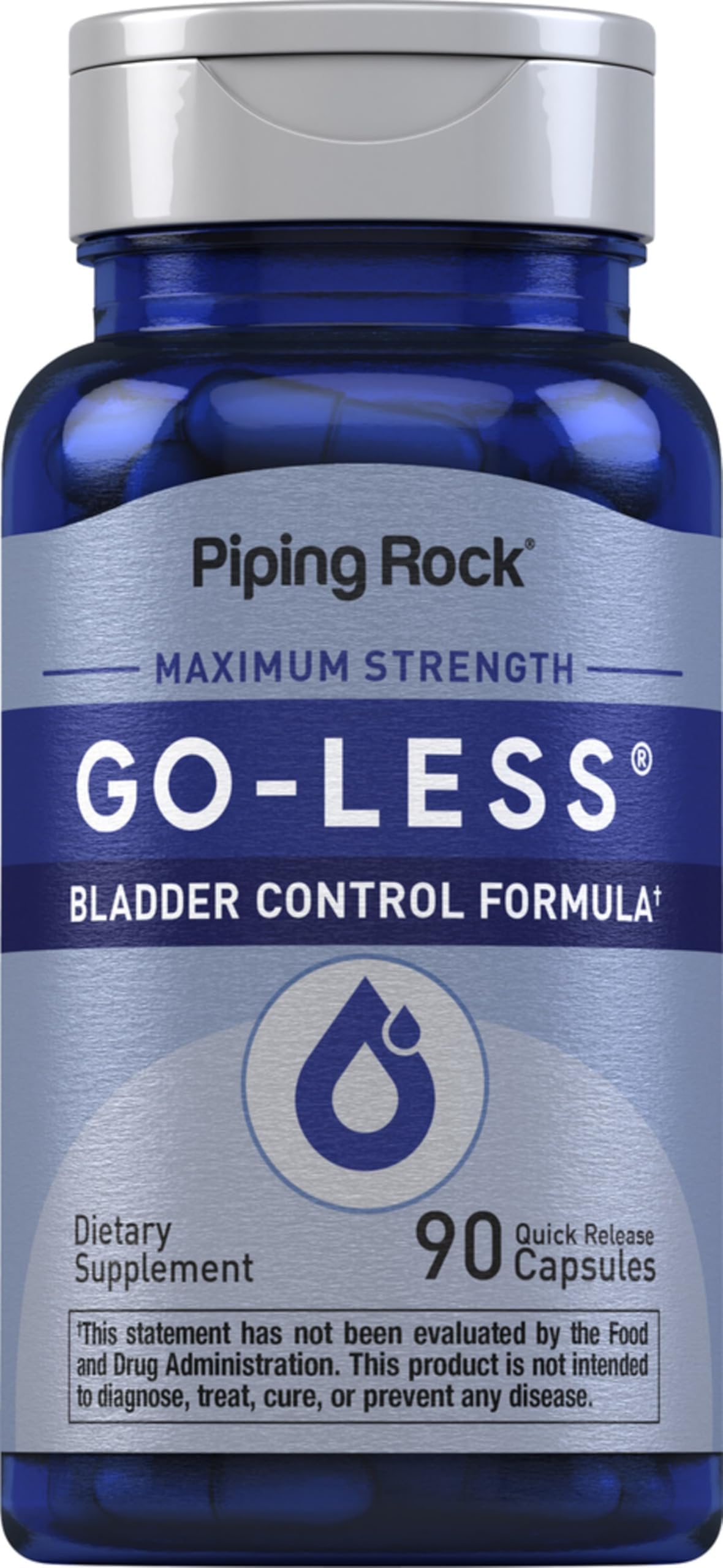 Piping Rock Bladder Control Pills for Women and Men | 90 Capsules | Maximum Strength Formula | Pumpkin Seed Extract | Non-GMO, Gluten Free Supplement