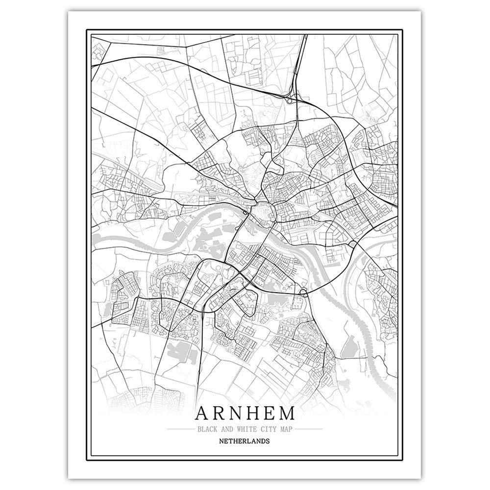 1000 sztuk puzzli dla dorosłych, drewniany Arnhem Holandii City puzzle, klasyczna czarno-biała mapa puzzle, niemożliwe puzzle premium, zabawki dla całej rodziny, niezwykłe wyzwanie mózgu Ga