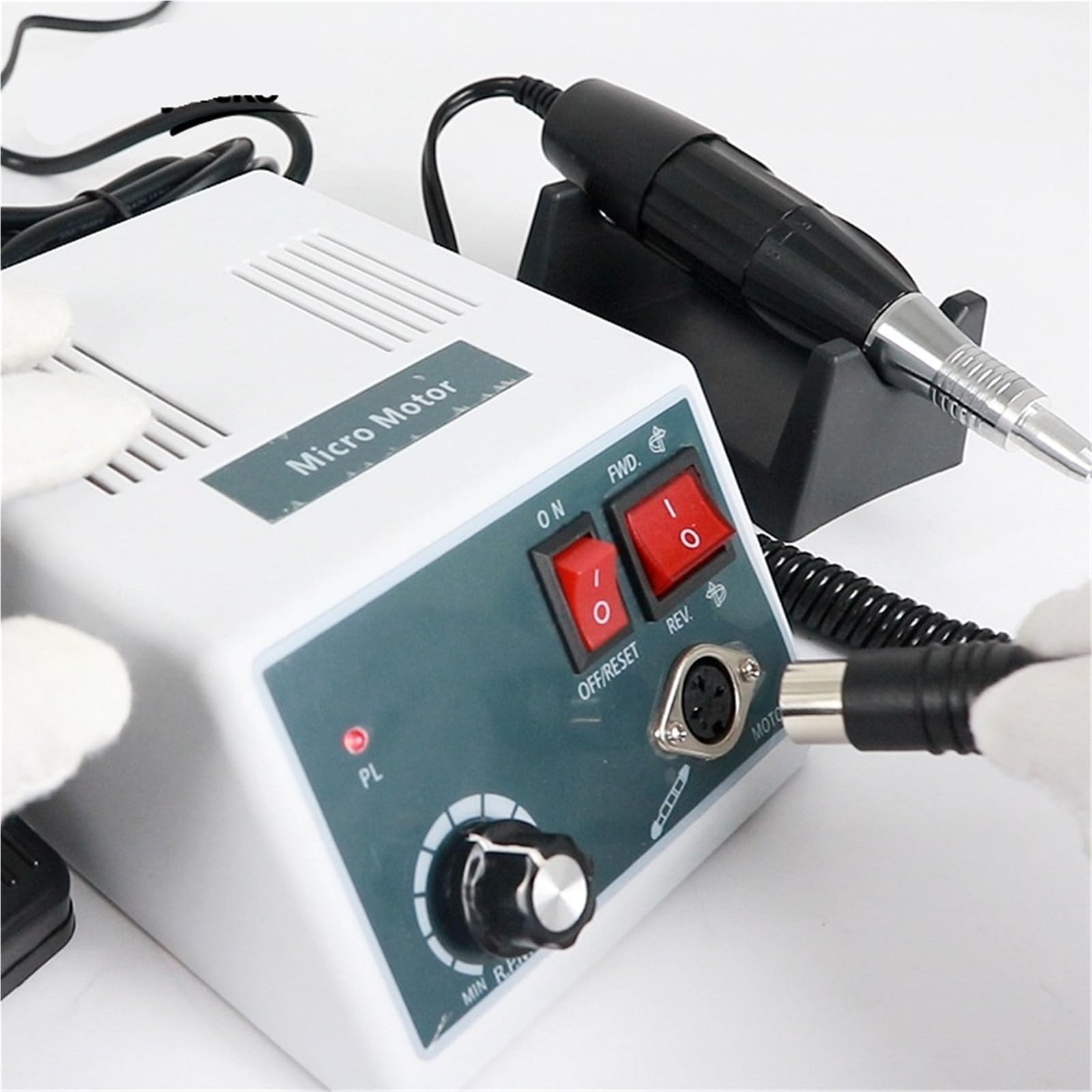 35000 U/min Professioneller elektrischer Nagelpolierer Mikromotor-Schleifmaschine Bohrmaschine Nail Art Maniküre Pediküre Ausrüstung Werkzeuge(Nail Machine Only US)