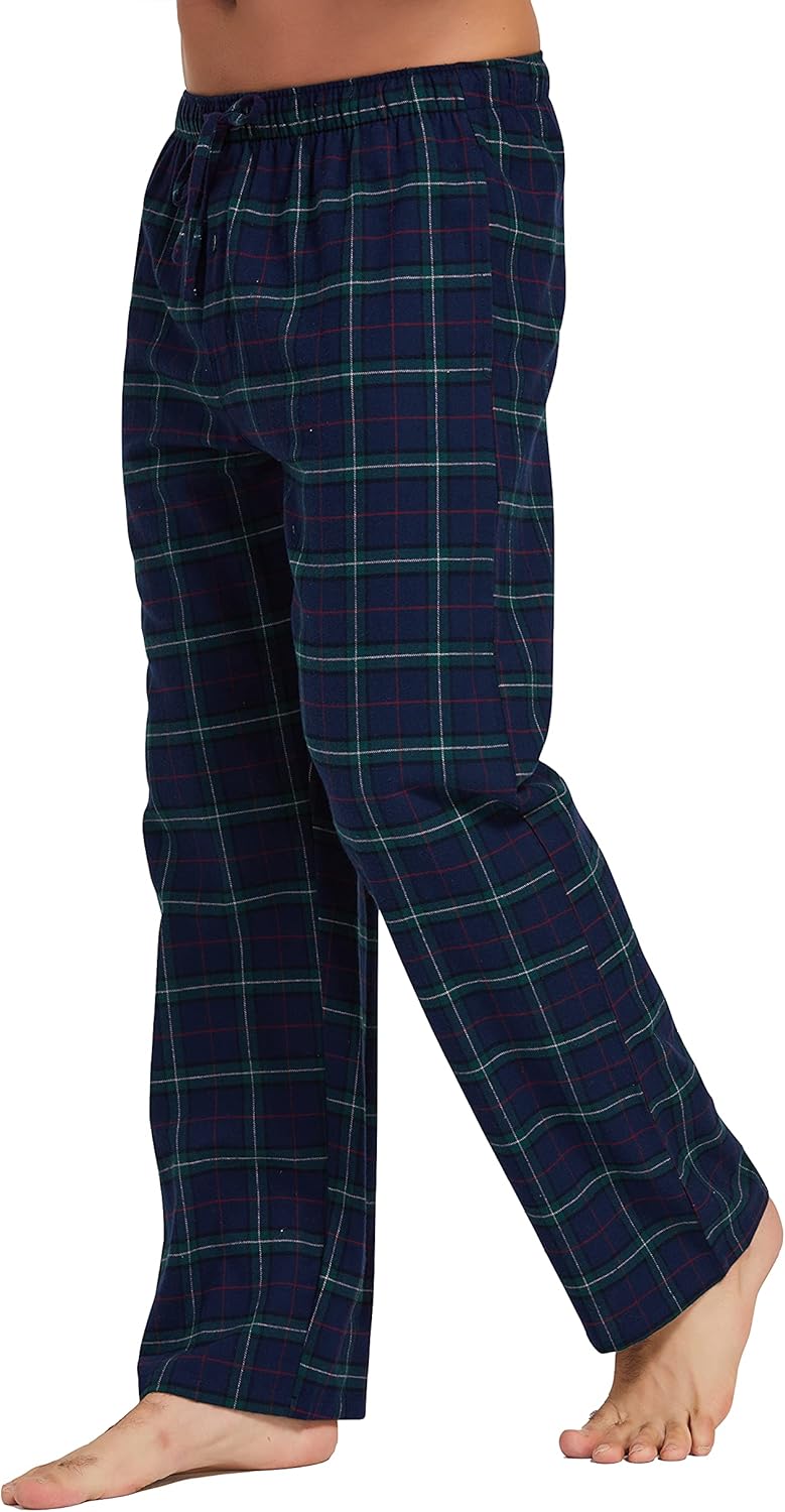 CYZ Men's 100% Cotton Super Soft Flannel Plaid Pajama Pants - Image 2