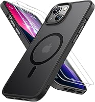 Vista 8 de Miracase - Funda magnética para iPhone 13 de 6.1 pulgadas (compatible con MagSafe) (con 2 protectores de pantalla), protección de grado militar