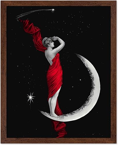 Miniatura 8 de Poster Master Vintage Alcanzando la Luna Póster - Impresión Retro de Luna Creciente - Arte Celestial de Pared - Regalo para Hombres y Mujeres -