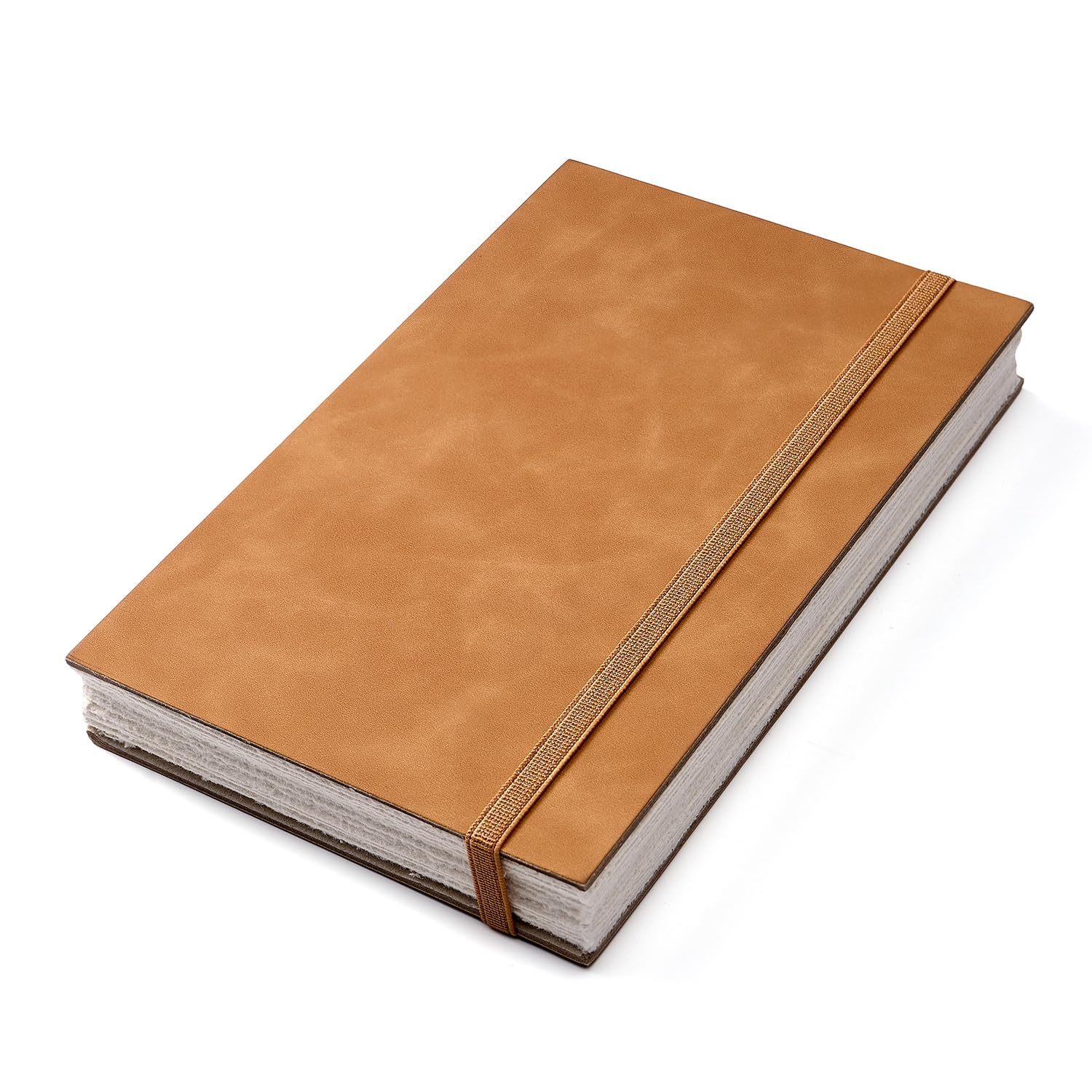 Tumuarta Black Deckle Edge Paper Sketchbook, 150 Gsm, 80 Sheets Mixed Media Paper Vintage Journal, Acid Free, Handmade Hardbound Drawing Book For Pencil, Ink, Markers, Acrylic And More (14X21.6 Cm)