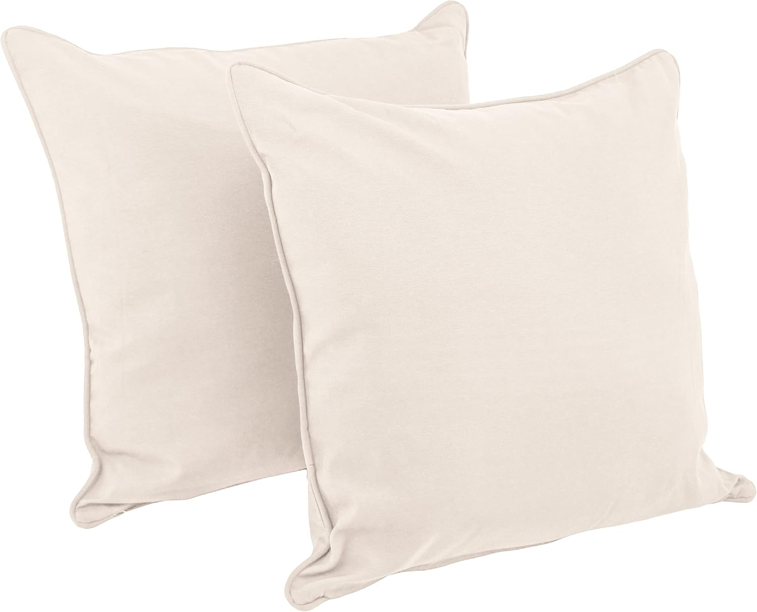 Blazing Needles Corded Twill Floor Pillows (Set of 2), 25", Natural