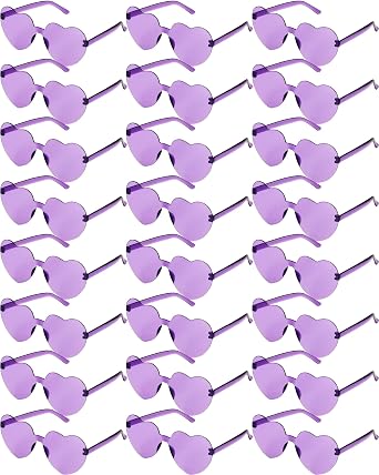 Heart Shaped Sunglasses for Women, Valentines Party Favors