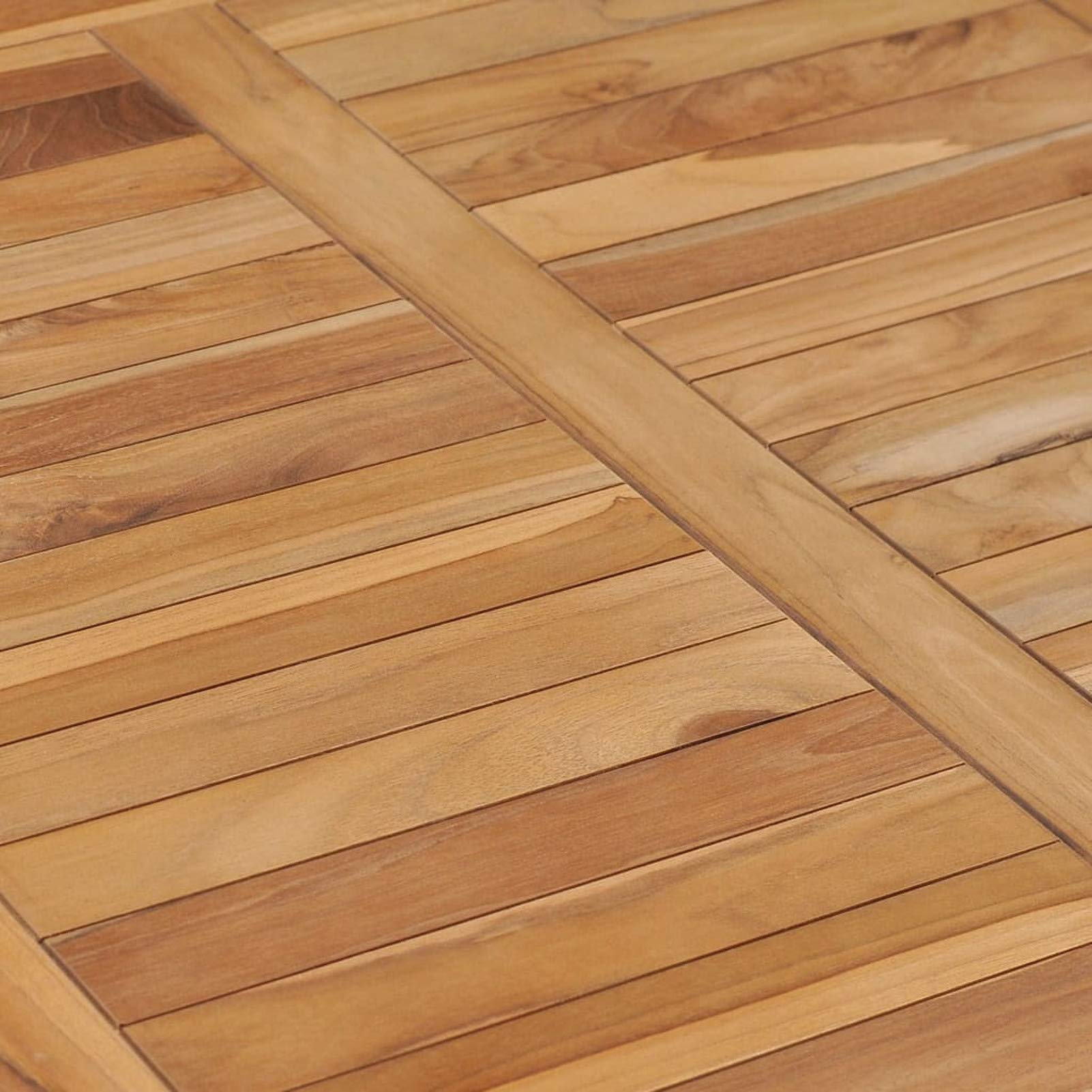 Tavolo da pranzo da giardino in legno massello di teak, 80 x 80 x 80 cm, mobili da esterno