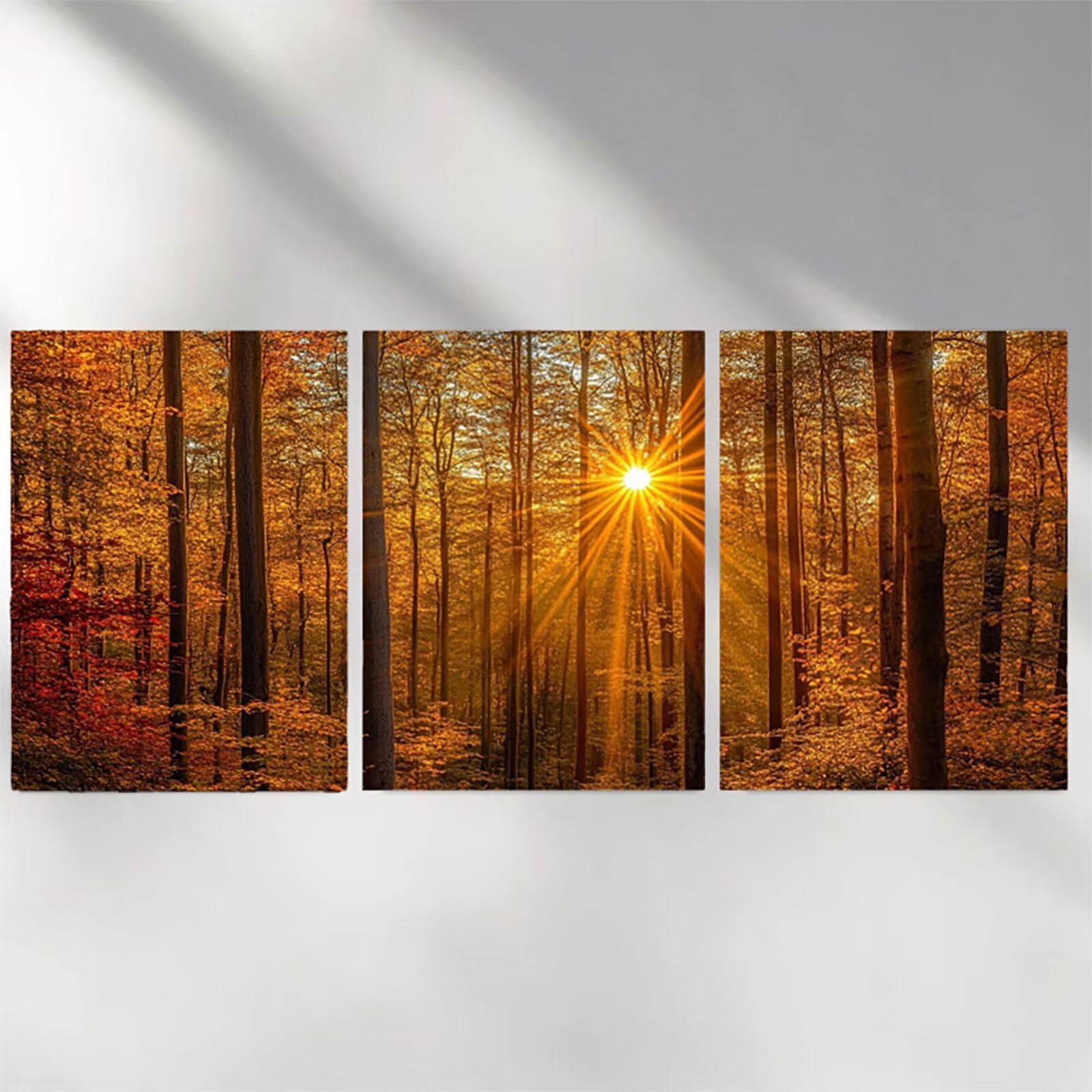 3 opakowanie diamentowy obraz zachód słońca 40 x 60 cm, kwadratowy 5D DIY las diamentowy obraz kompletny zestaw, diament kryształ górski ścieg krzyżykowy do dekoracji domu, prezenty a-2722