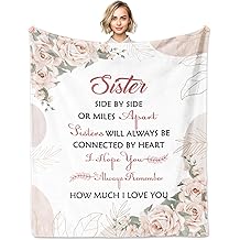 FIOUNG Sisters Gifts from Sister, Sister Gifts Blanket 60"x50", Sister's Birthday Gift, Big Sisters Gift Ideas for Mothers Day Christmas, Best Friend Birthday Present for Women Girls, Bestie Blanket