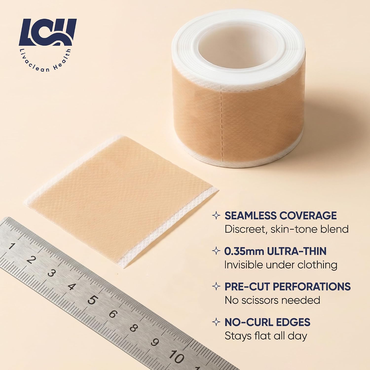 2 Pack Silicone Scar Tape 2" x 120" (2x 3m Rolls) - Strong Adhesion Washable, Reusable Silicone Scar Sheets - Scar Tape for Surgical Scars, C Section Scar Silicone Strips - Fade the look of Marks Away
