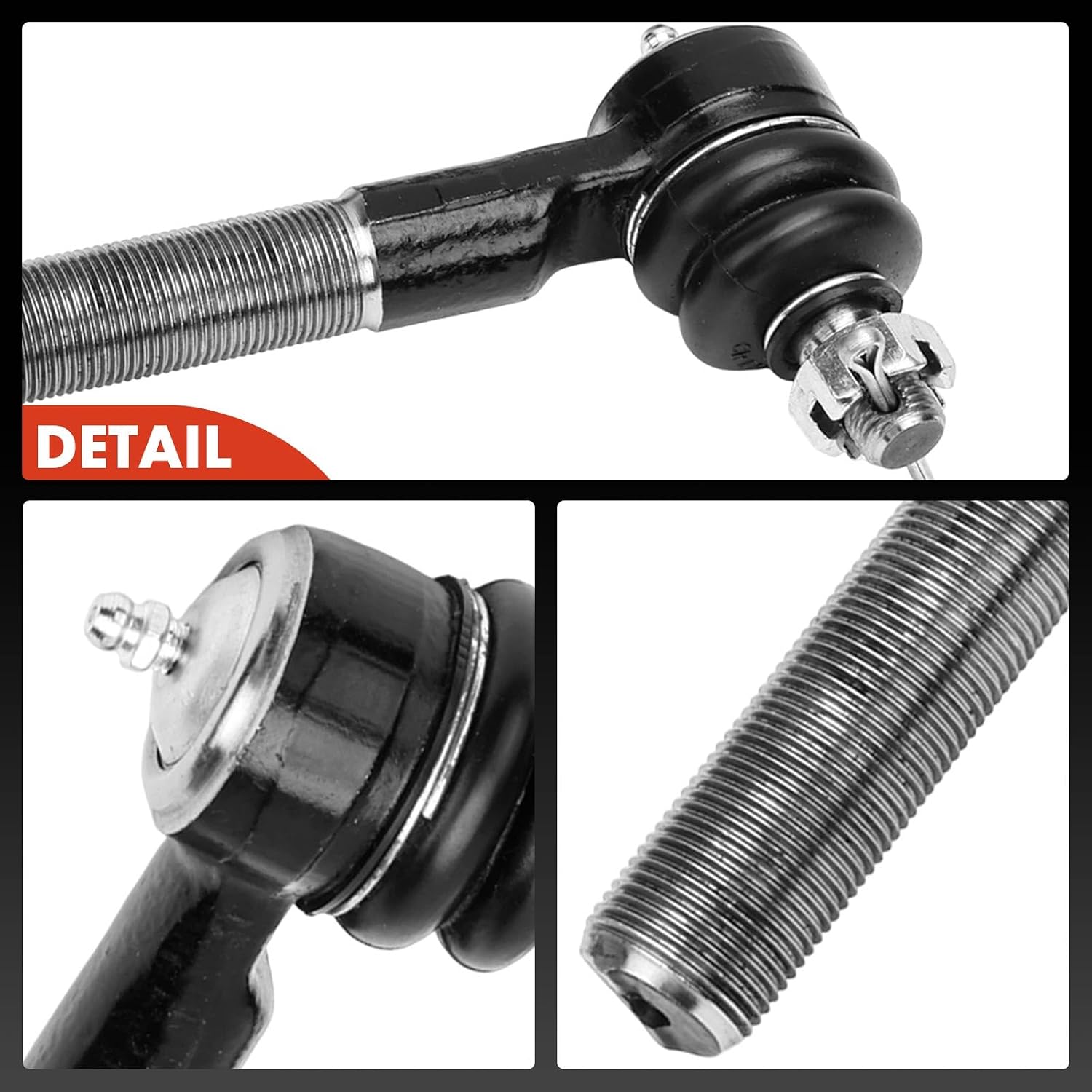 A-Premium 2 x Front Inner Tie Rod Ends, Compatible with Toyota Land Cruiser 1991-1997 & Lexus LX450 1996-1997, Sport Utility