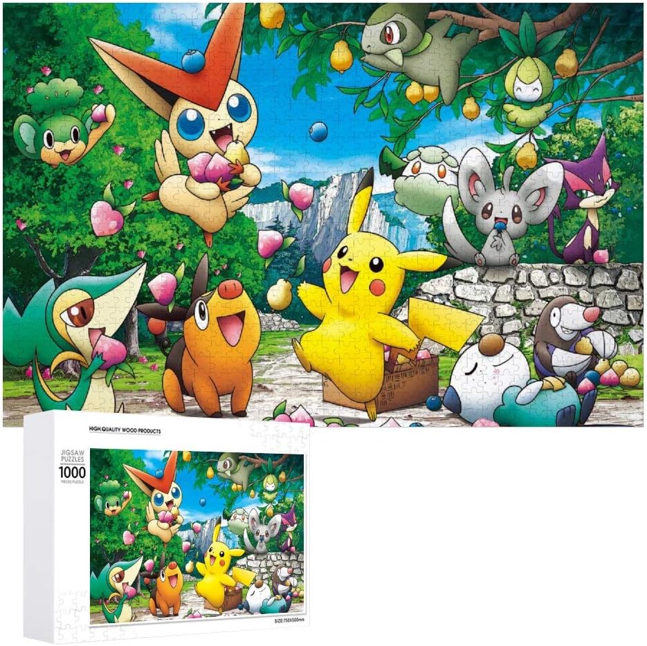 ポケモン ジグソーパズル 500 1000ピース アニメチックな木製パズル ストレス解消になるおもちゃ 手