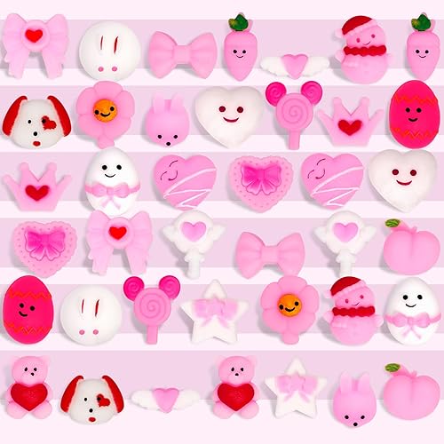 Miniatura 7 de 40 juguetes blandos Mochi para el día de San Valentín, regalos para el día de San Valentín para intercambio de aula, juguetes esponjosos Kawaii para