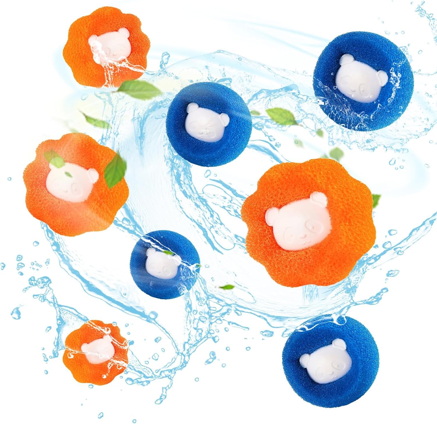 Pet Hair Remover for Laundry, 8PCS Laundry Balls, Reusable Lint Catcher Washing Machines Animal Fur Clothes Hamper Hair Remover for Laundry Bedding Clothes