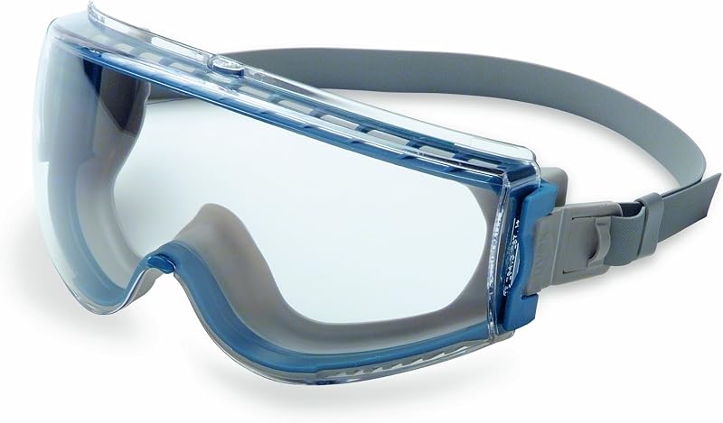 Uvex Stealth Safety Goggles with Clear Uvextreme Anti-Fog Lens, Teal & Gray Body & Neoprene Headband (S39610C)