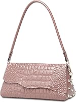 BOYATU Genuine Leather Crocodile Pattern Shoulder Bag for Women - Stylish Crossbody Satchel Purse Travel Handbag