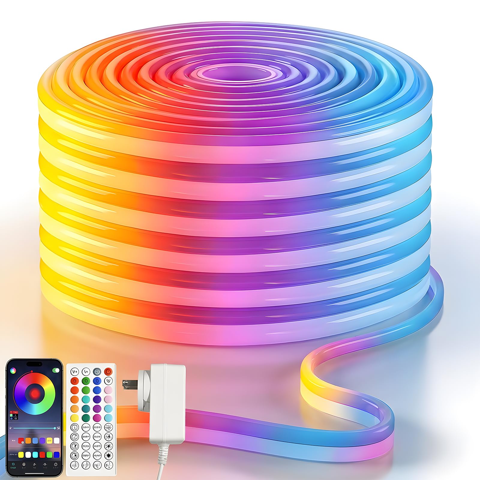 ShineBurky 20M RGB LED Strip Light,24V Colour Changing Outdoor Waterproof