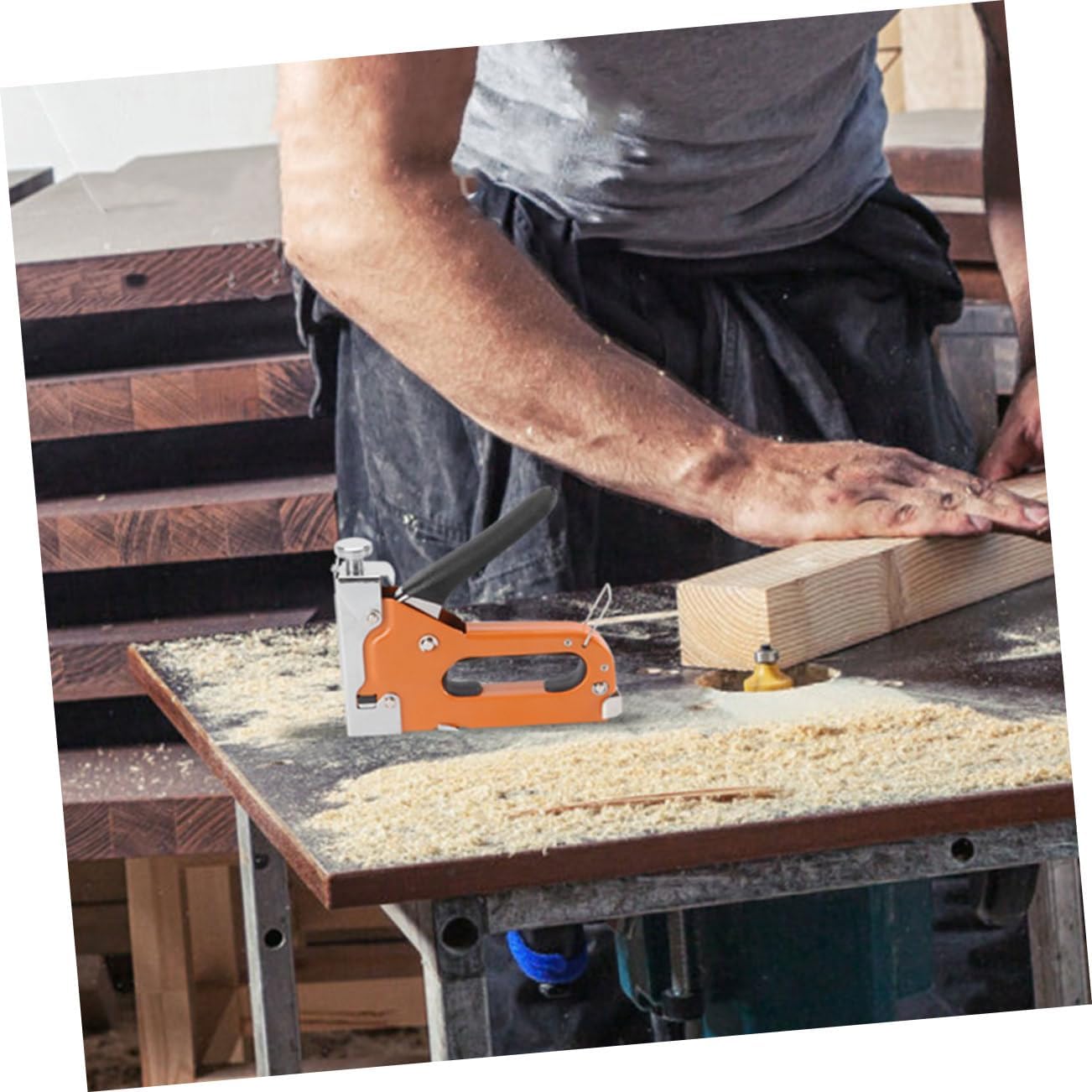 Manual Upholstery Stapler Nailer Heavy Duty Stapler for Furniture Concrete Woodworking Portable Nail Gun Suit