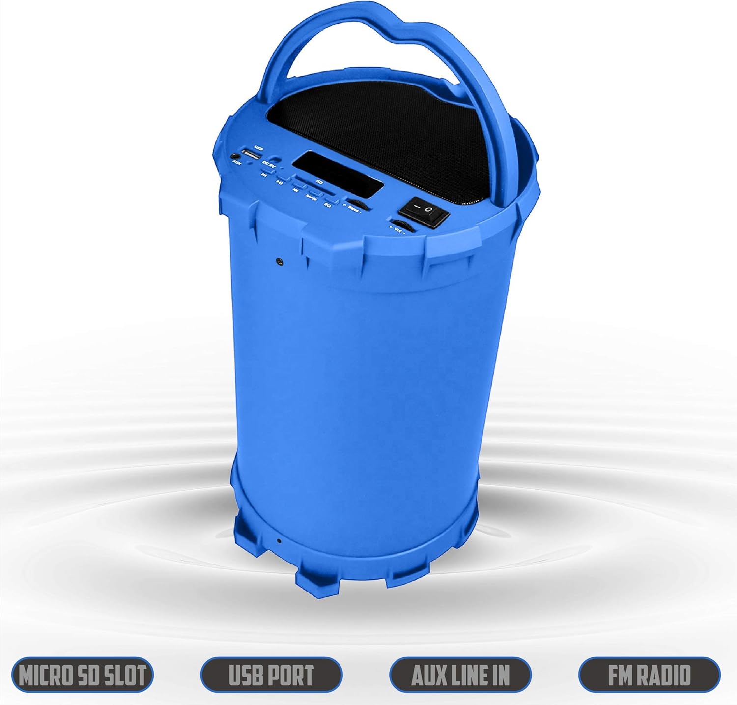 2BOOM BX390 Bass King Boombox highlighting input ports