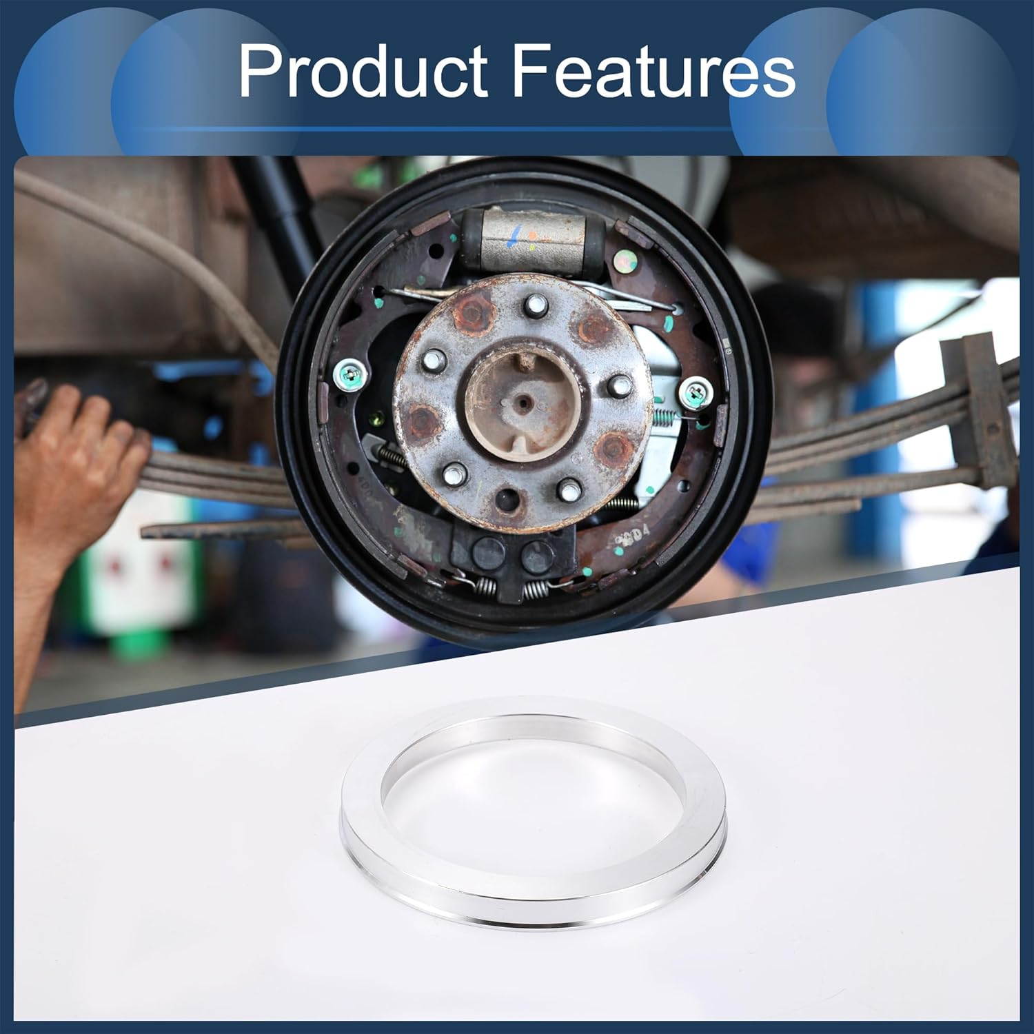 Hub Centric Rings, 106.1mm OD 77.8mm ID Car Wheel Hubrings Aluminum Alloy Silver Tone, 4pcs