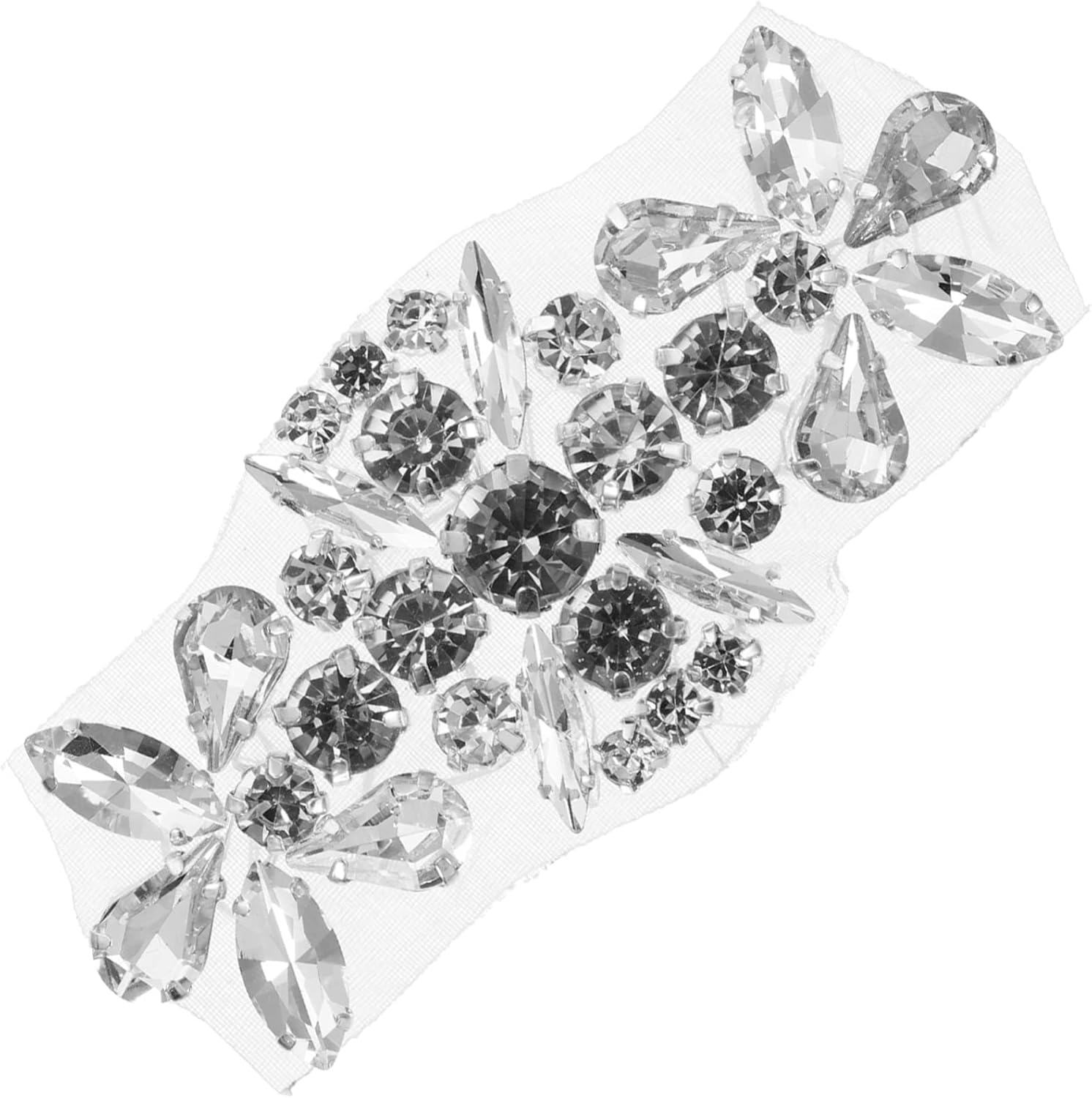 Rhinestone Belt Applique Patch for Wedding Sash Dress Decoration Elegant Design for Bridal Accessories and Crafting Versatile Use for Clothing and Bags