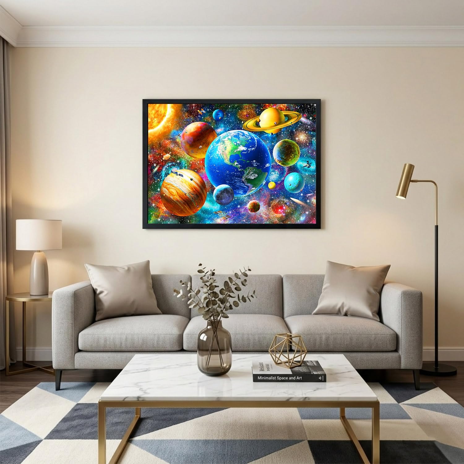Puzzles for Adults 1000 Pieces - Solar System Jigsaw Puzzles 1000 Pieces, Colorful Planets Outer Space Exploration Puzzle,Impossible Hard Difficult Challenging Universe Puzzle for Family and Friends
