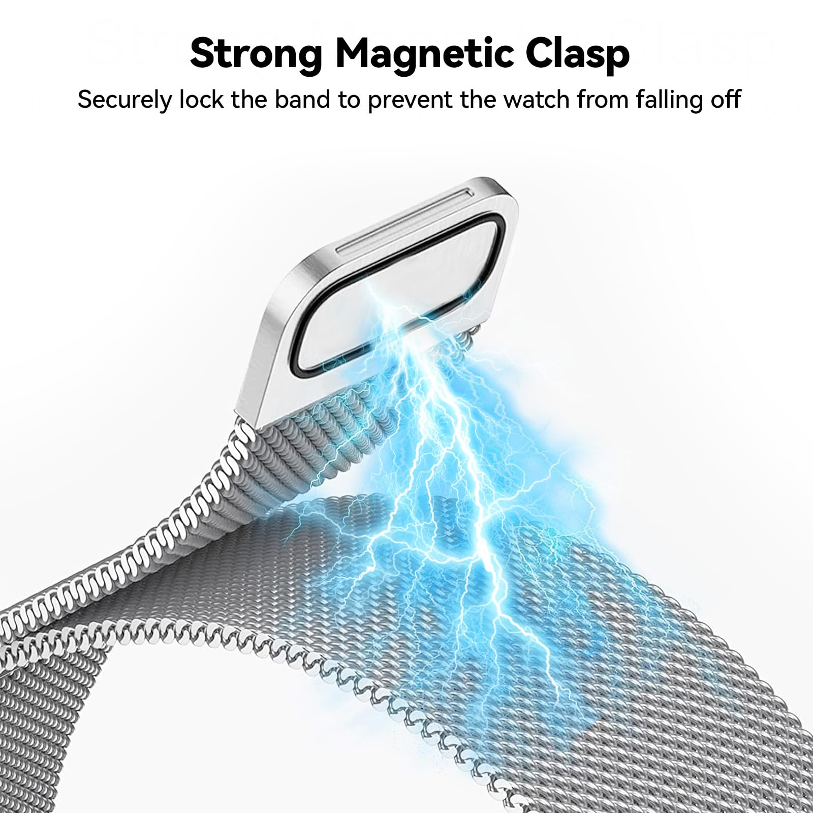 ELUTENG Cinturino Compatibile con Fitbit Charge 6/Fitbit Charge 5 Cinturino per Donne Uomini, 2 Pezzi Bracciale di Ricambio in Metallo in Acciaio Inossidabile con Magnete Migliorato, Nero & Argento