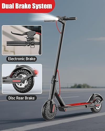 Vista 5 de Electric Scooter for Adults, Peak 500W/650W Motor, 19/21 MPH Max Speed, 21/23 Miles Range, 36V Battery, 8.5" Solid Tires, App Control, Lightweight