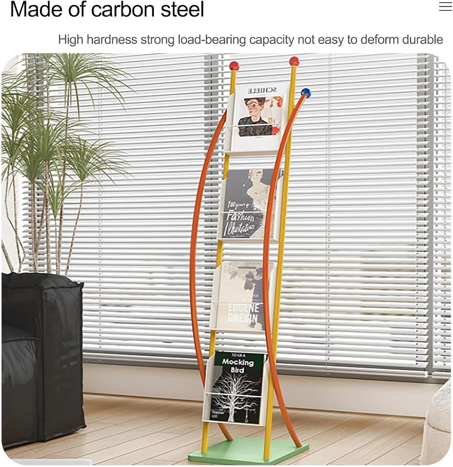 Magazine Rack,Book Display Rack, Standing Book Display Rack for Periodicals - Suitable for Exhibitions/Shopping Malls/Offices