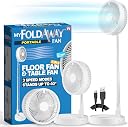 My Foldaway Fan Rechargeable Fan | Ultra Portable Lightweight Compact Fan | Extends from 4”- 40” | 3 Speed Modes | 10 Hour Battery Life | Desk Fan, Office & Bedroom Use | Whisper Quiet | As Seen on TV gallery image