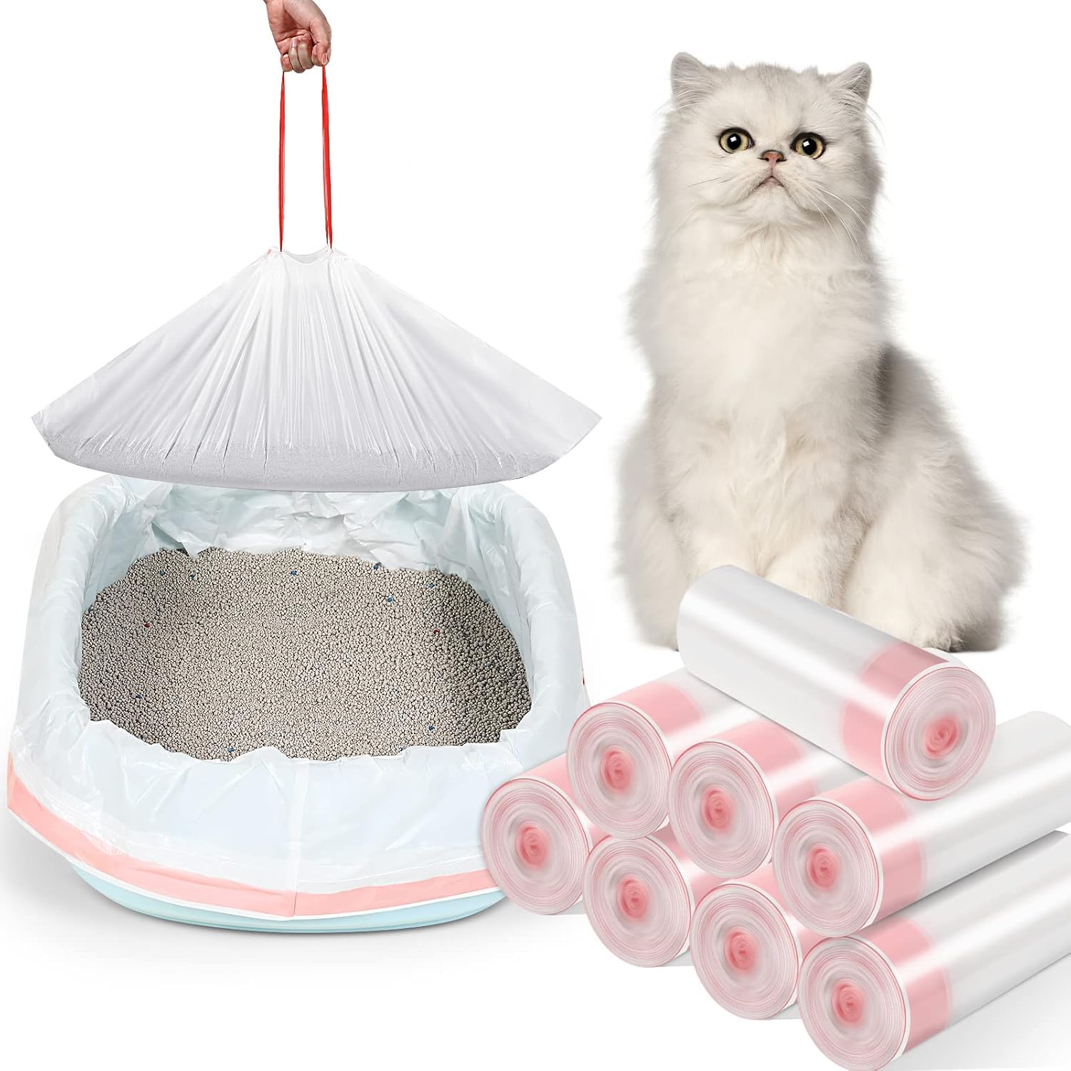 80 Count Cat Litter Box Liners Giant Jumbo Cat Liners 45 x