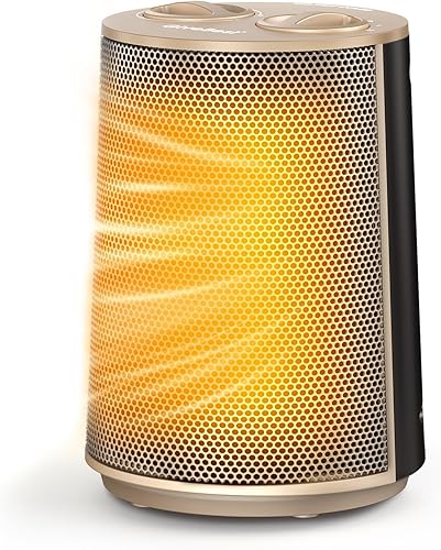 Miniatura 10 de GiveBest Calentador de espacio, calentadores portátiles de 1500 W para uso en interiores, calentador de cerámica PTC con modos de calefacción y
