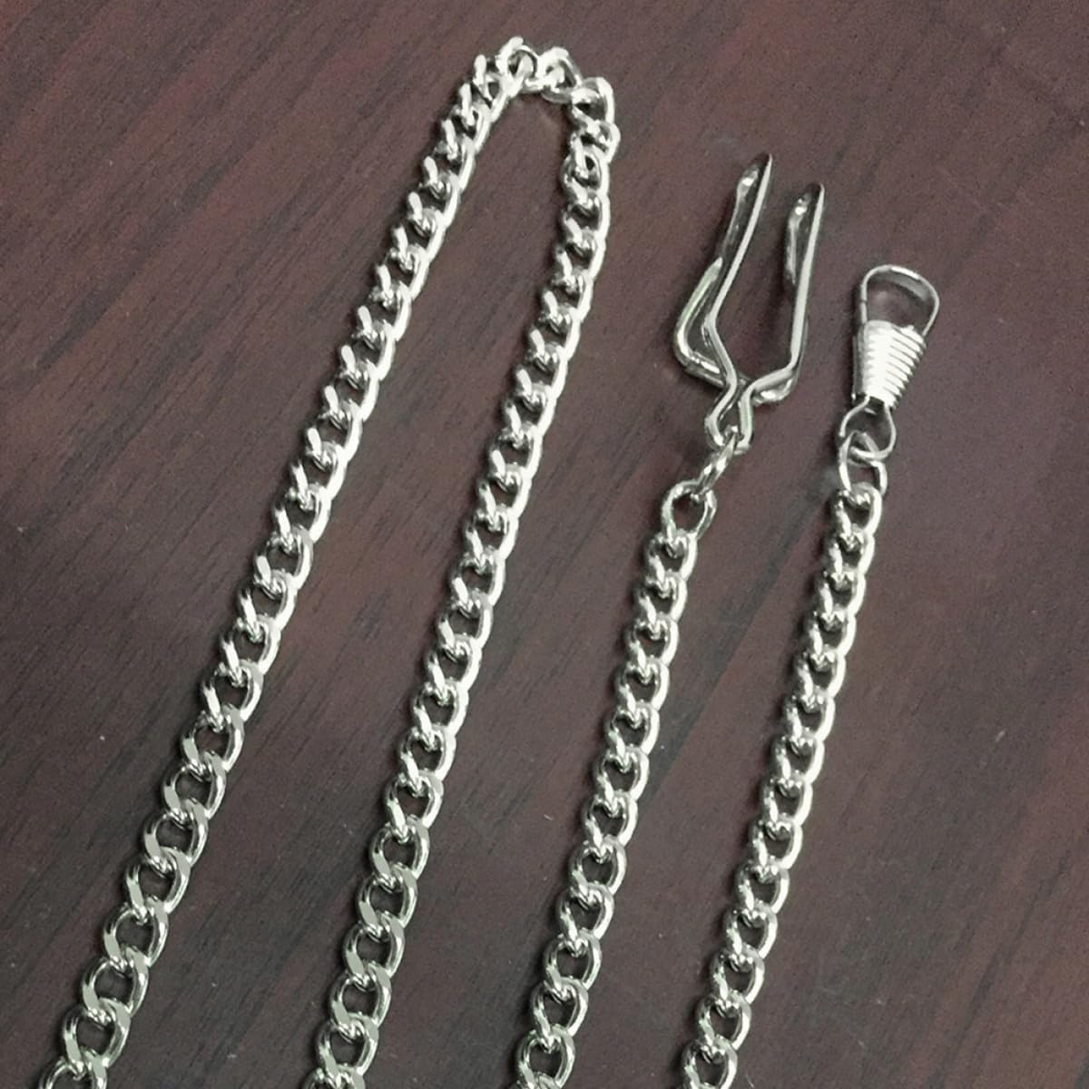 UPKOCH 2pcs Vintage Pocket Watch Chains for Men, Stainless Steel Wallet and Pant Chains, Silver Retro Style Accessories for DIY Clothing and Pocket Watch Supplies
