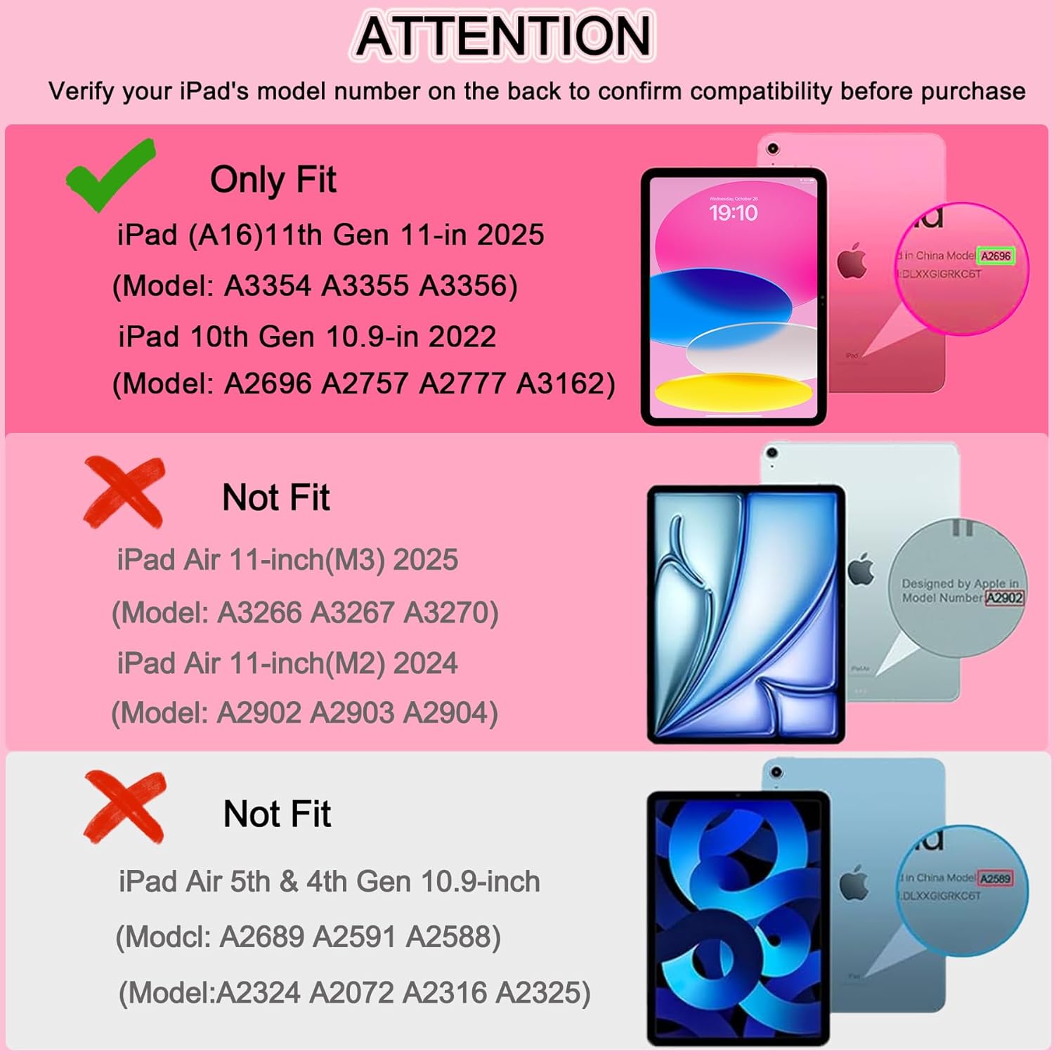 CCMAO Case for iPad A16 11th Generation, iPad Case 10th Generation, Sparkly Glitter Transparent Back, Larger Kickstand, Pencil Holder, Drop-Proof Protective Cover for iPad 11/10, Clear Glitter - Image 6