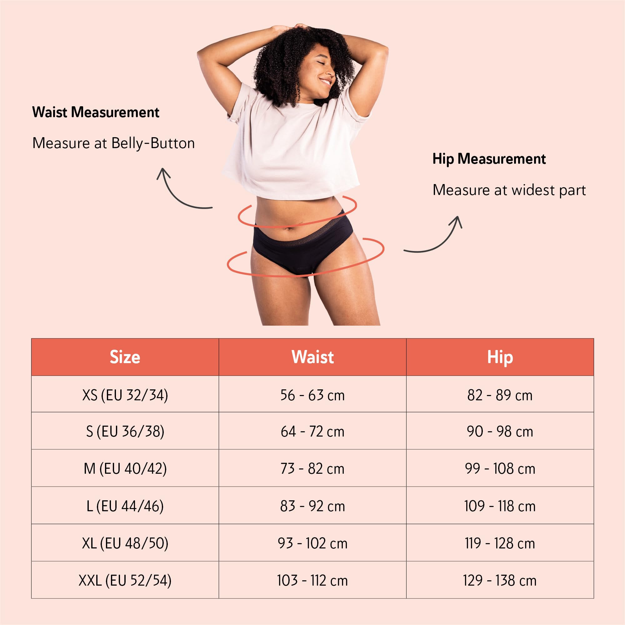 Selenacare Bielizna okresowa Organic Hipster (3 sztuki) - bielizna menstruacyjna dla kobiet, nadaje się do prania, 100% wegańska, trwała, wchłanianie 25 ml