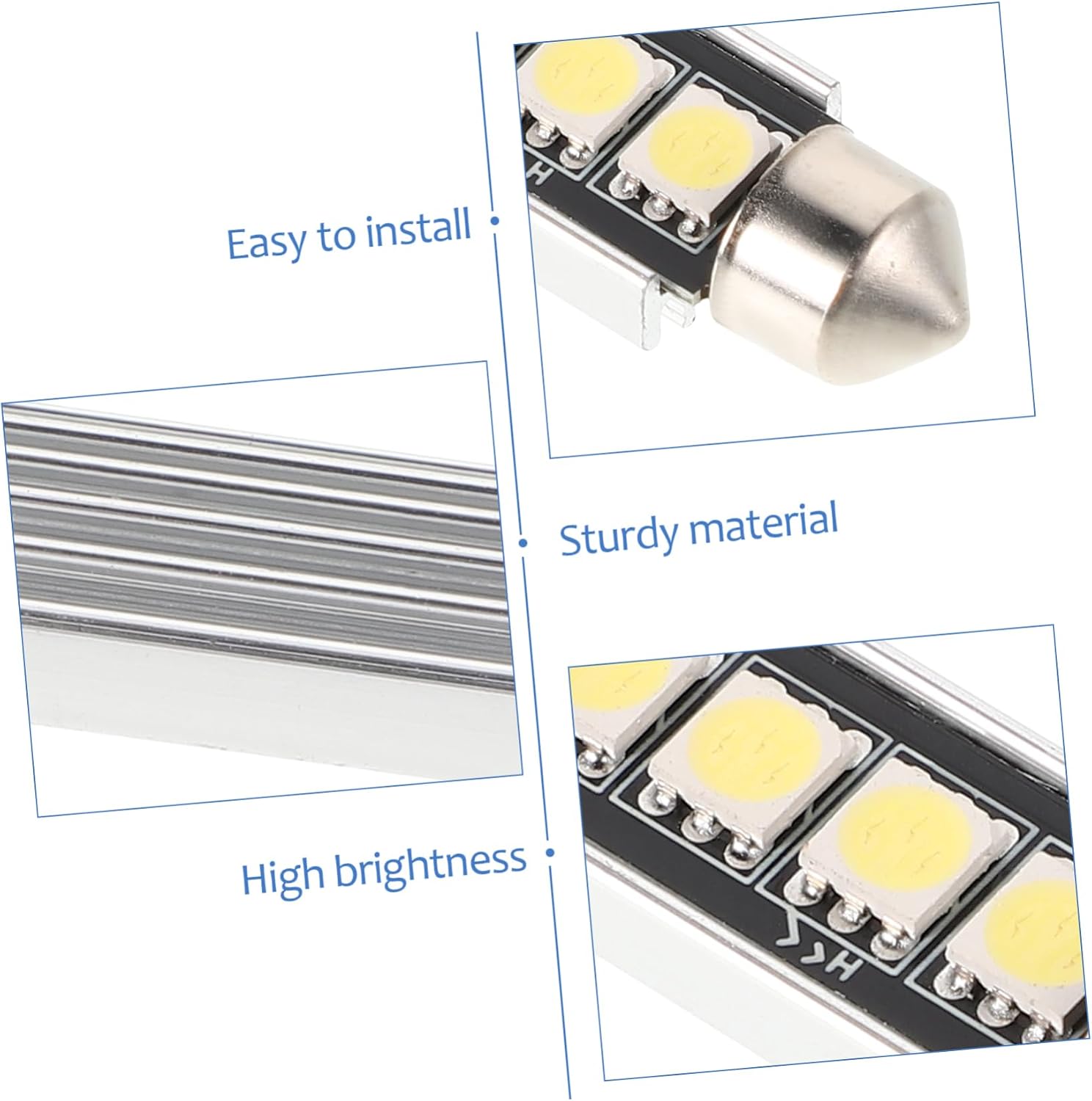 6pcs Car Roof Led Lights Bright Reading Bulbs Car Interior Dome Map Door Dash Courtesy License Plate Lights Kit