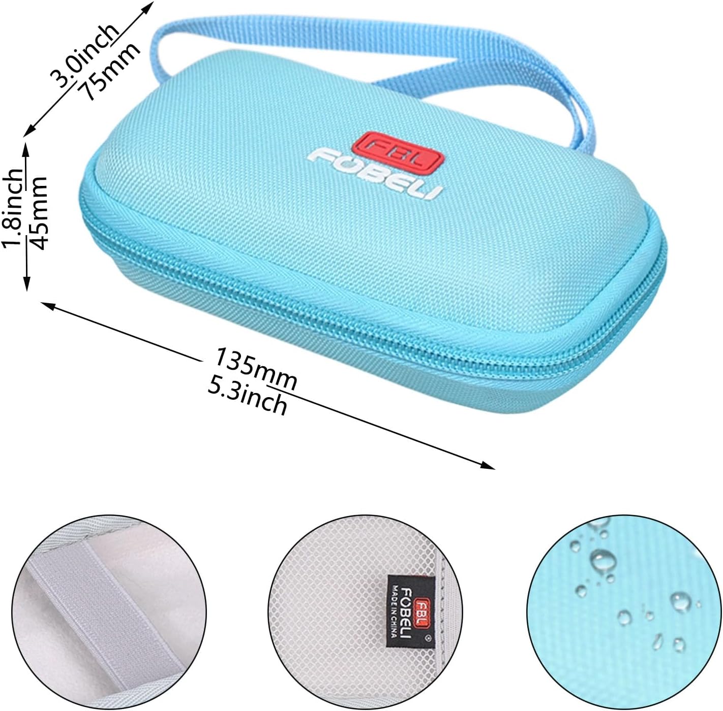 FBLFOBELI Hard Case Compatible with EMAY 6L Portable ECG Monitor