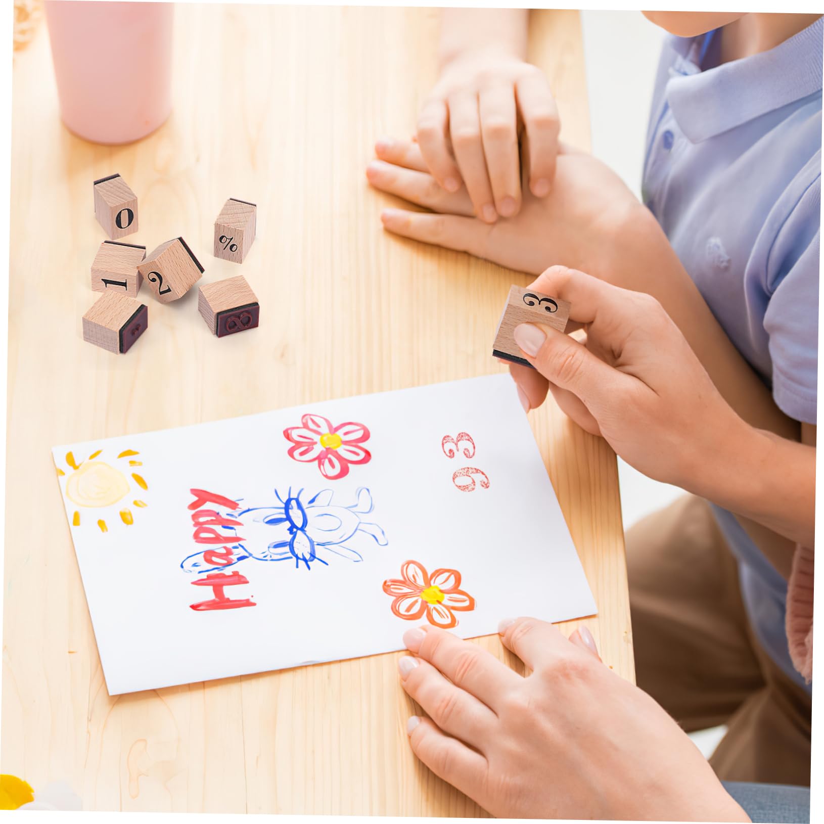 STOBOK 4sätze Holzstempel Set Mit Zahlen Und Mustern Für Scrapbooking Kartenbasteln Und Kreative Projekte Vielseitige Holzstempel Für Persönliche Gestaltung