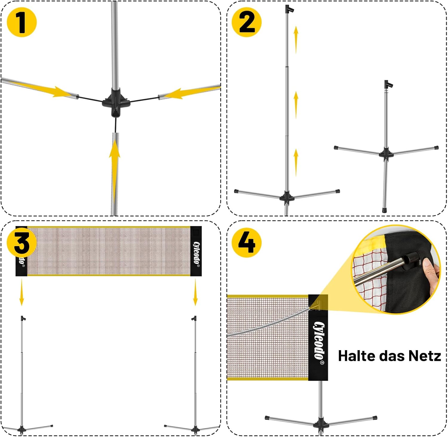 Badminton háló hordtáskával
