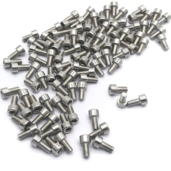 M3 x 6MM Hexagon Socket Head Cap Screws, Full Thread,Bright Surface,Stainless Steel,Hexagon Socket Head Cap Bolts Metric, 100Pcs, M3X6mm, Silver