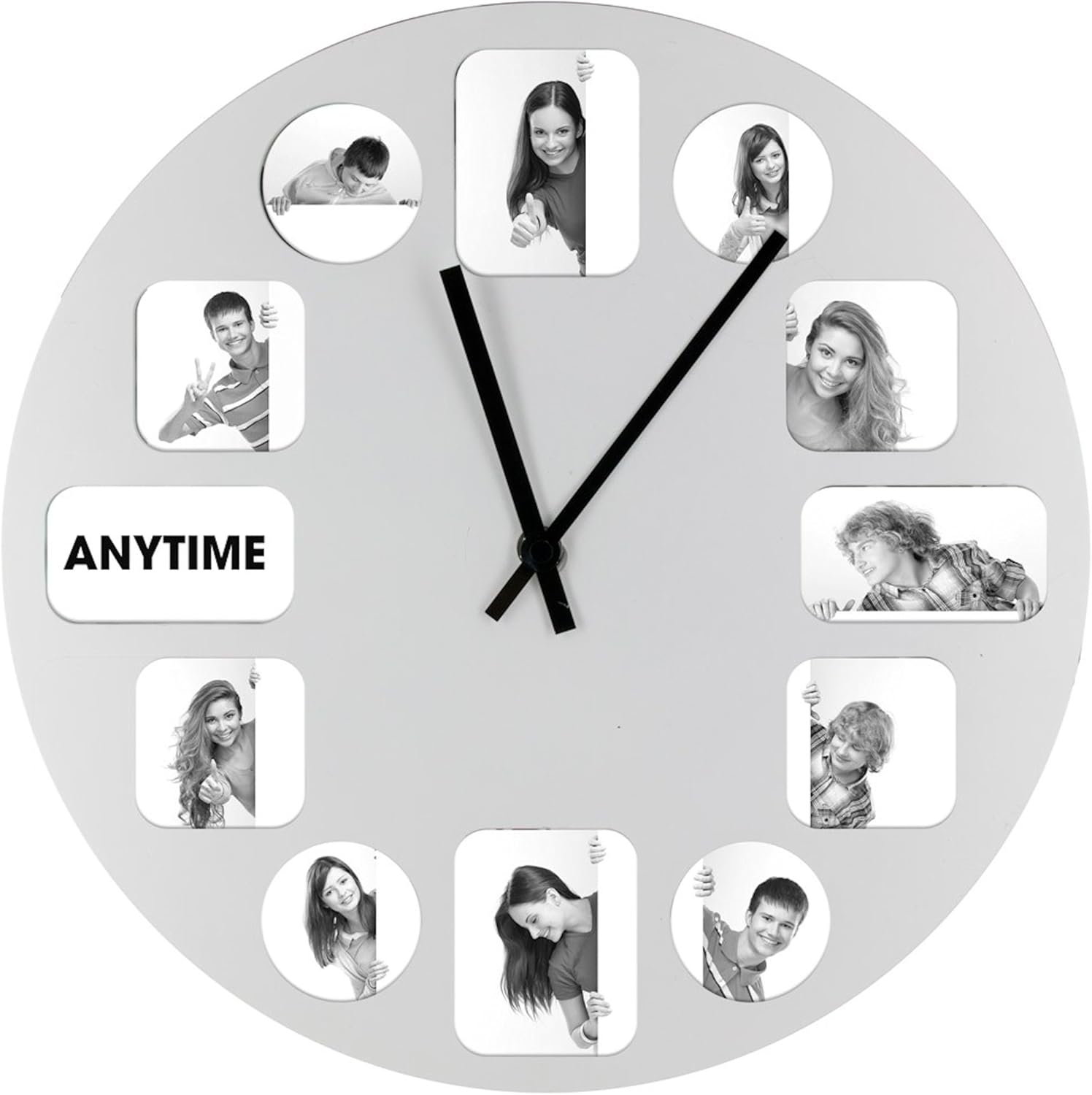 Le Studio Picture Wall Clock, Gray Home & Kitchen