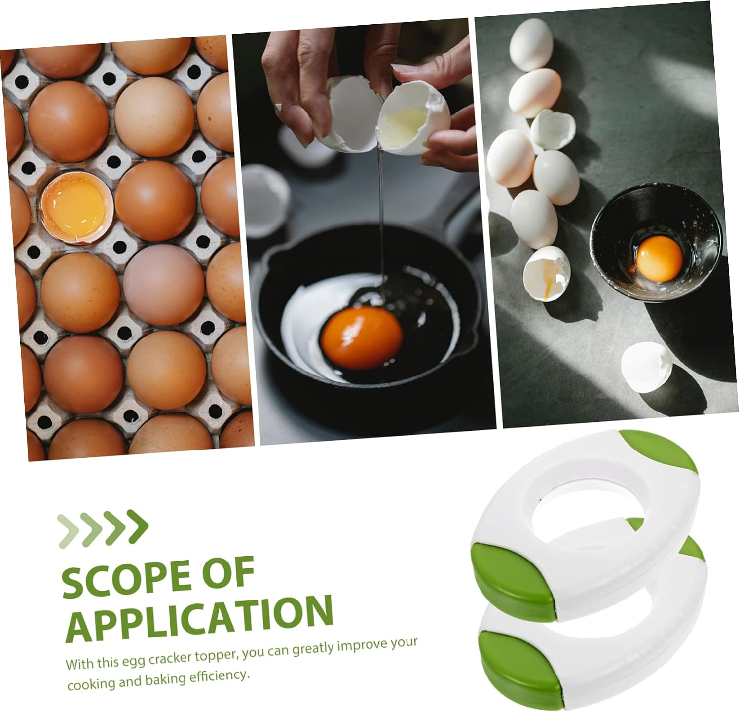 Zerodeko 2pcs Eggshell Cutter and Opener Tool Sturdy Steel Handheld Egg Topper and Separator for Hard Boiled Eggs with Smooth Surface Portable and Rust Resistant Design