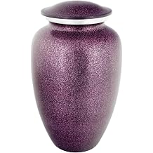 Plum Mist Cremation Urn for Ashes, Aluminum, Purple Urn, Adult Sized Cremation Urn, 10.5 Inches High