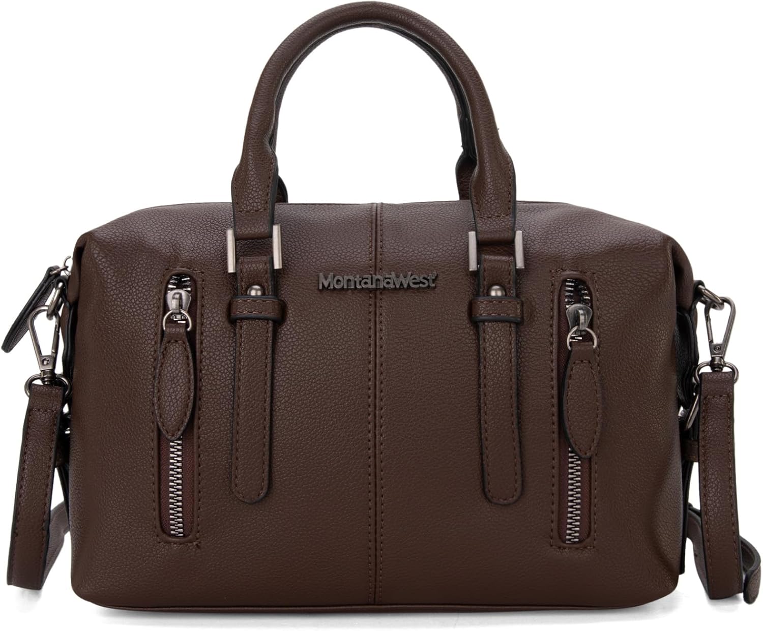 Montana West Small Satchel Purses for Women Top-handle Handbag PU Leather Crossbody Doctor Bag