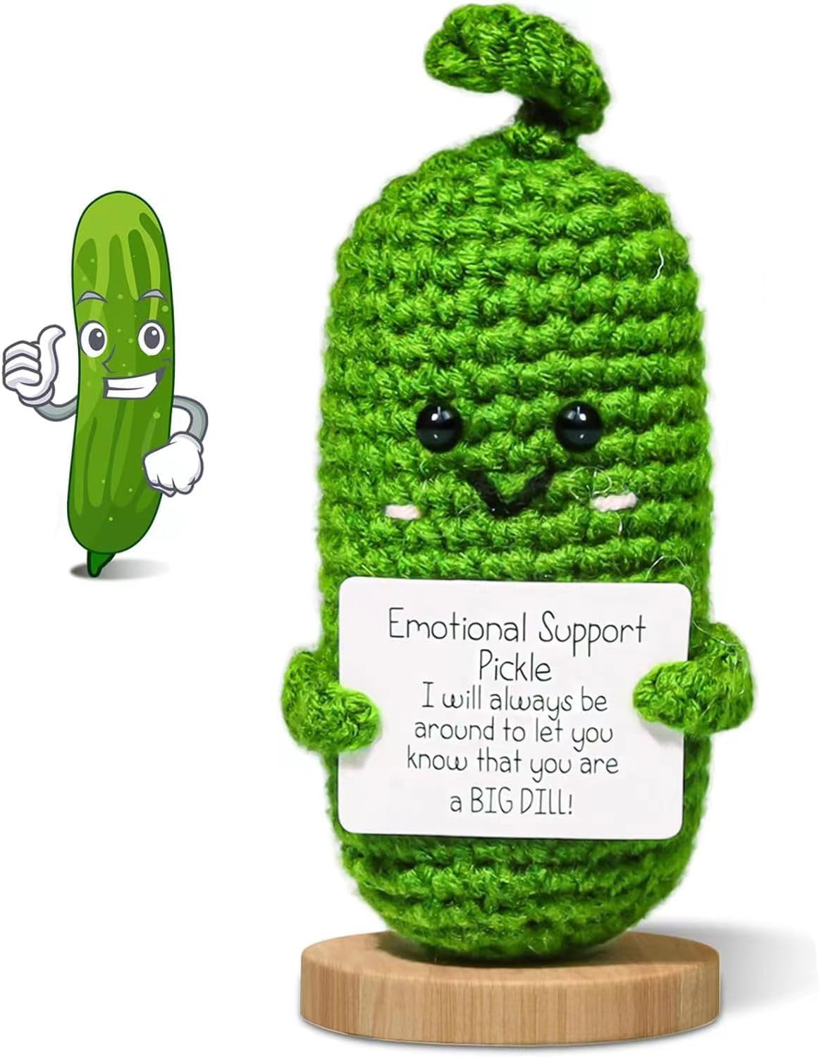 Emotional Support Pickle, Handmade Emotional Support Pickled Cucumber