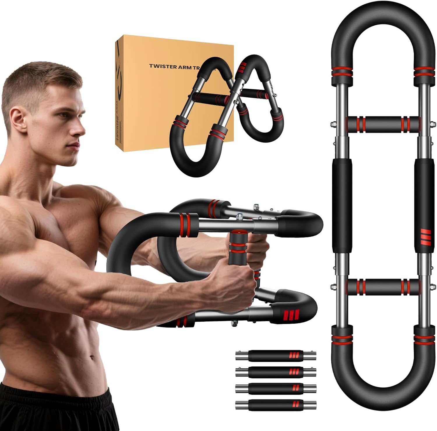 Upgraded Twister Arm Trainer, Adjustable Chest Workout...