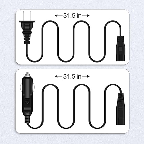 Miniatura 5 de Andvon Electric Lunch Box 110V24V Cable, Electric Food Warmer Cable for CarHome Use 2.6FT 2 Prong AC,Heated Lunch Box Replacement Cable US