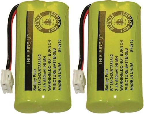 JustGreatDealz Batería BT184342  BT28433  BT284342  BT18433  BATT-60108300  89-1326-00-00  CPH-515D compatible con teléfonos Vtech (paquete de 2)