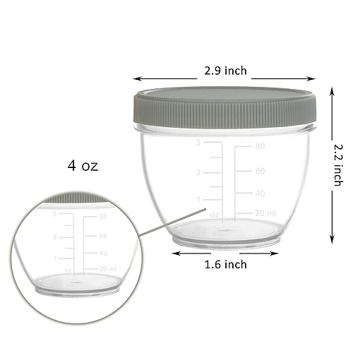 Miniatura 2 de Youngever 18 juegos de almacenamiento de alimentos para bebés, recipientes de comida para bebés de 4 onzas con tapas, 9 colores urbanos, con