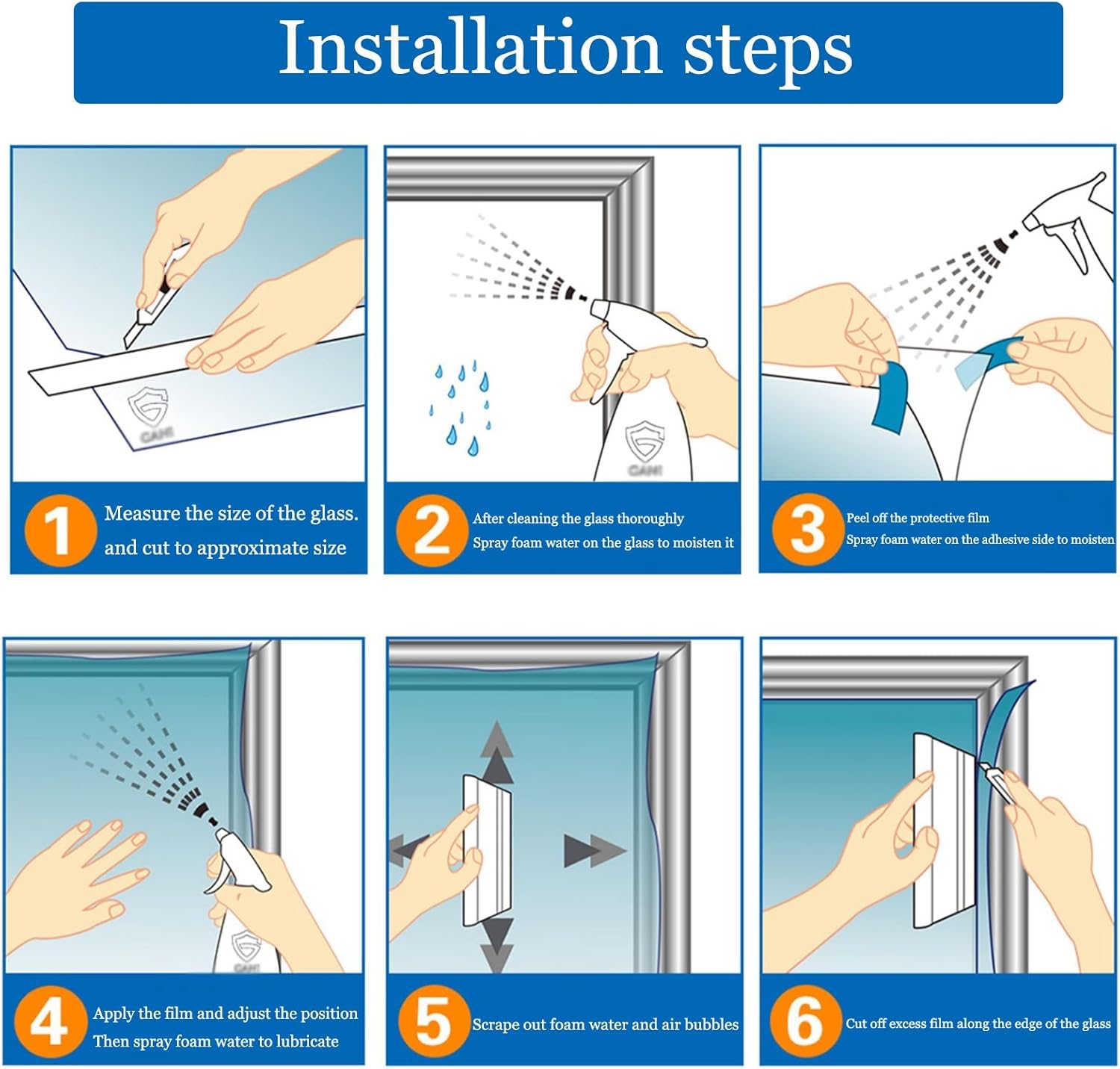 One Way Window Film Privacy Film For Glass Windows Heat Reflective Window Film,Mirror Anti Glare Window Film Privacy One Way Clear Heat Control Window Tint Film Sun Blocker For Home, Office ( Color :